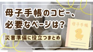 【防災】母子手帳のコピーはどのページ？信頼できる情報からまとめました